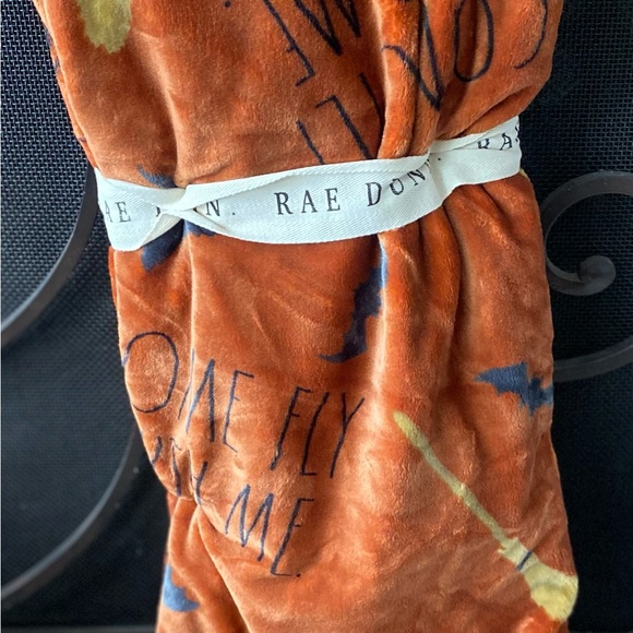 Rae Dunn Halloween Witch Throw Blanket Brooms And Bats - Picture 3 of 8